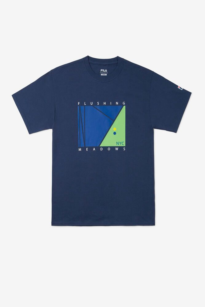 Fila T-Shirt Mens Navy Nyc Court - Ireland 45038-JGSD